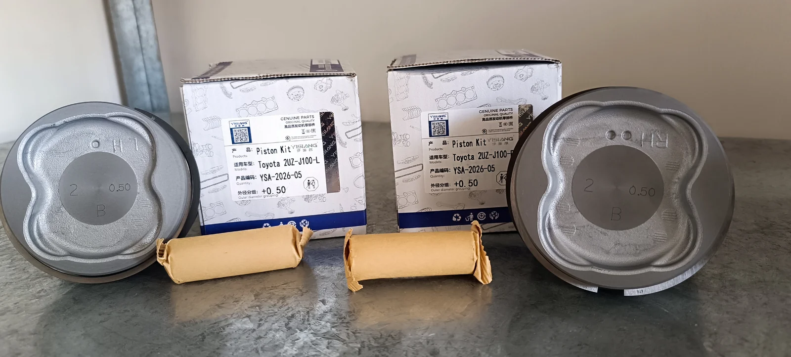 Поршень с пальцем и кольцами Toyota 2UZ j100 +0.50100